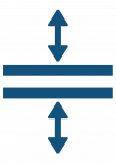 Universal Calibration Arrows Blue Icon